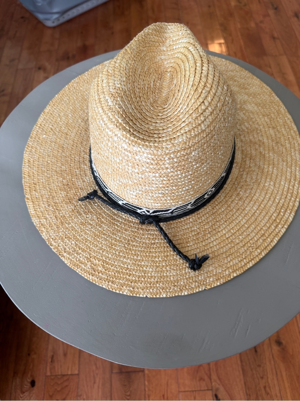 Straw Fedora Hat with Black Braided Band - Men's Summer Accessory